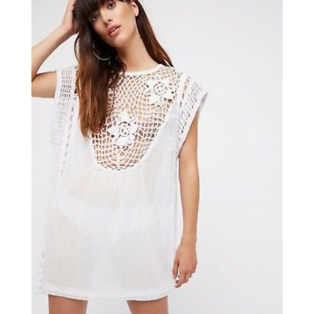 Free People Alissa White Tunic Swim Coverup - Picture 1 of 7